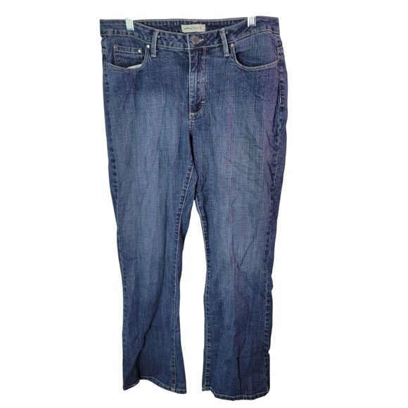 Riders by LEE Womens Size 14P Blue Solid Boot Cut Jeans - Picture 8 of 12